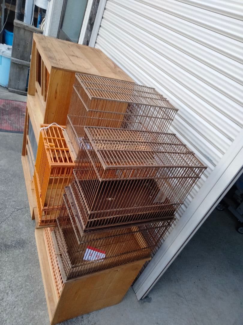 引き取り限定　メジロかごセット 大中小 付属品付き