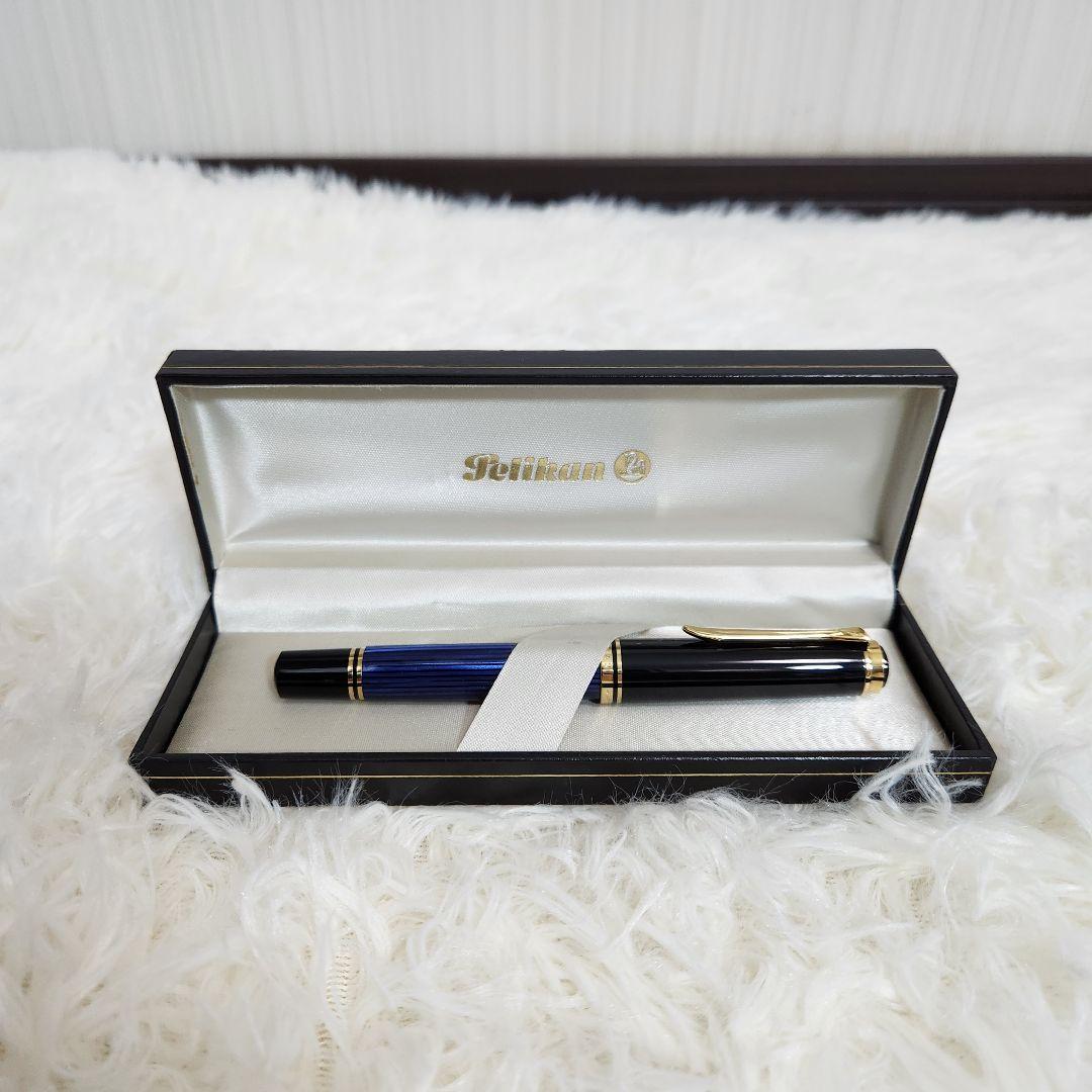 【ほぼ新品】ペリカン　ローラーボール　スーベレーン　Ｒ８００　青縞
