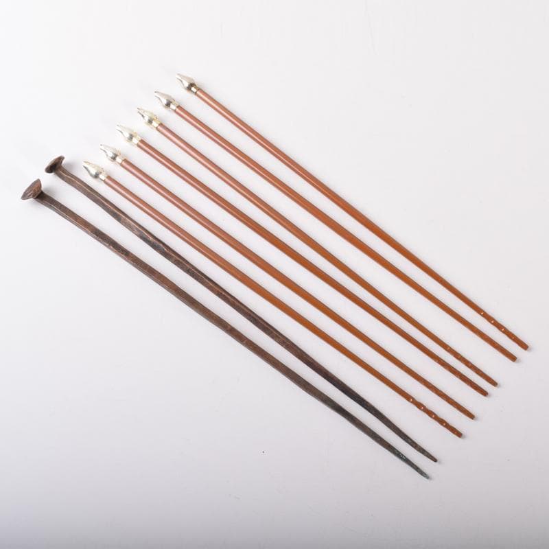 茶道具　南鐐　桐実頭など　火箸　四組まとめて　M　7099