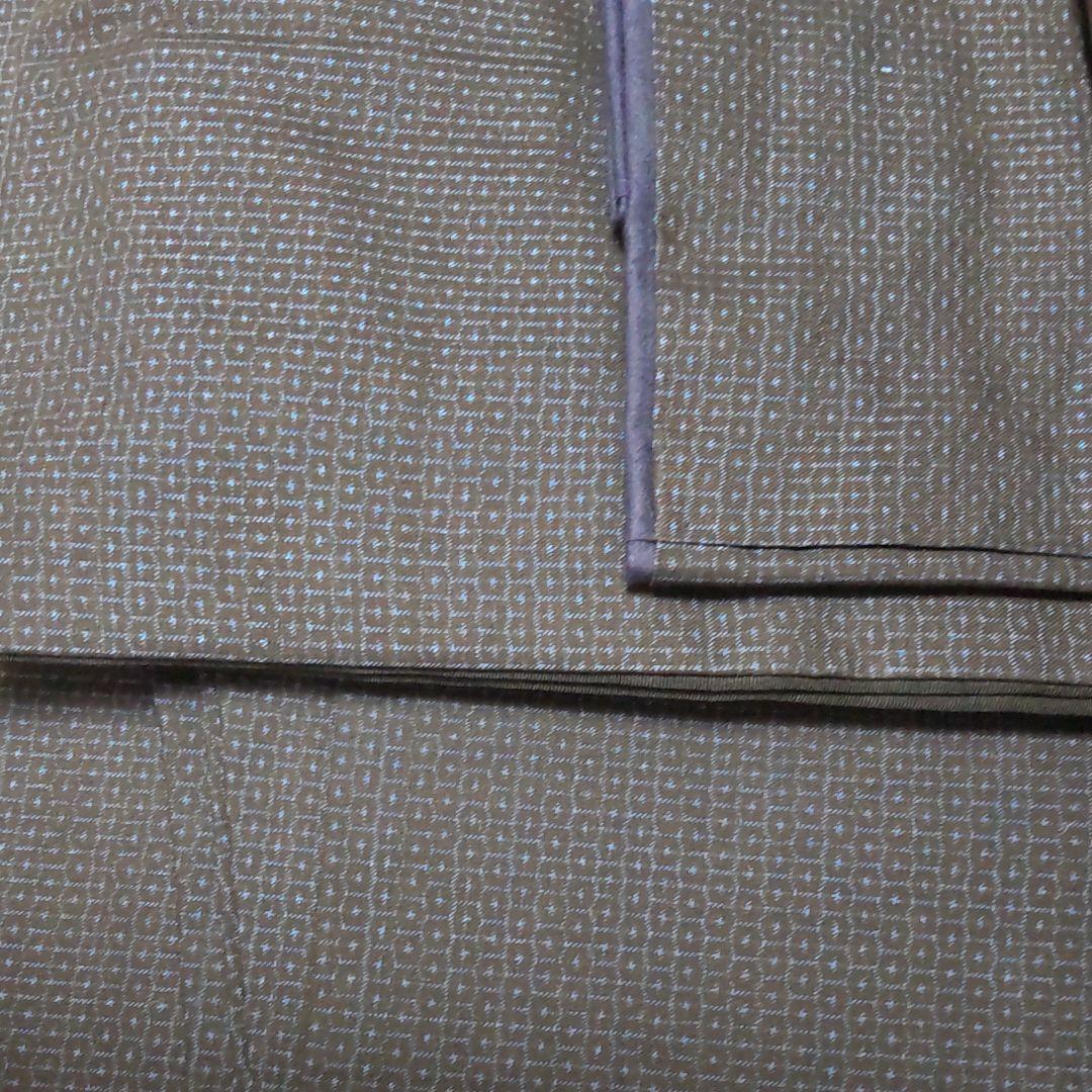 藍大島紬、未使用、小袖、羽織、羽織紐。