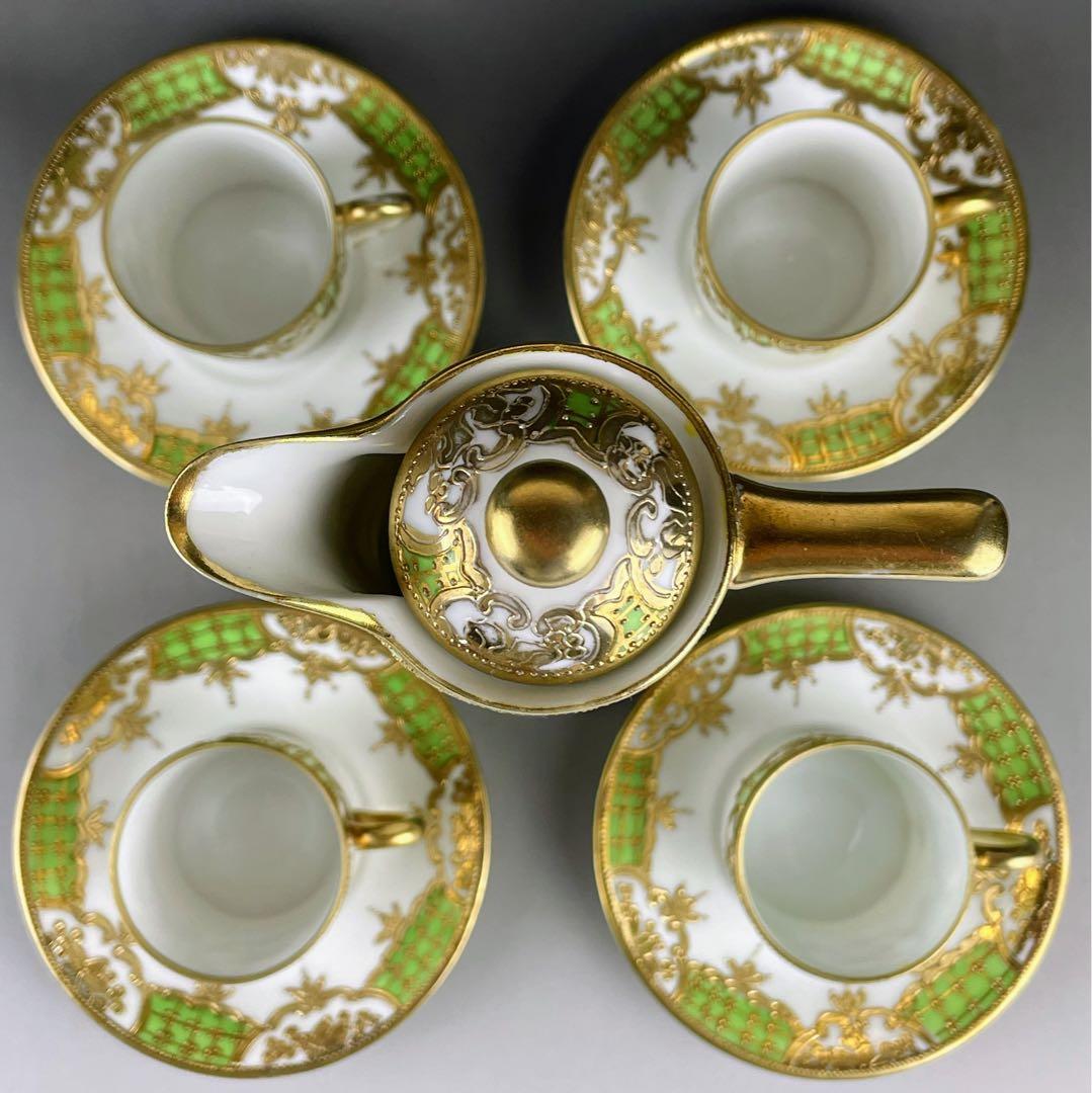 オールドノリタケ ティーセット 25.4㎝ チョコレートポット カップ＆ソーサー