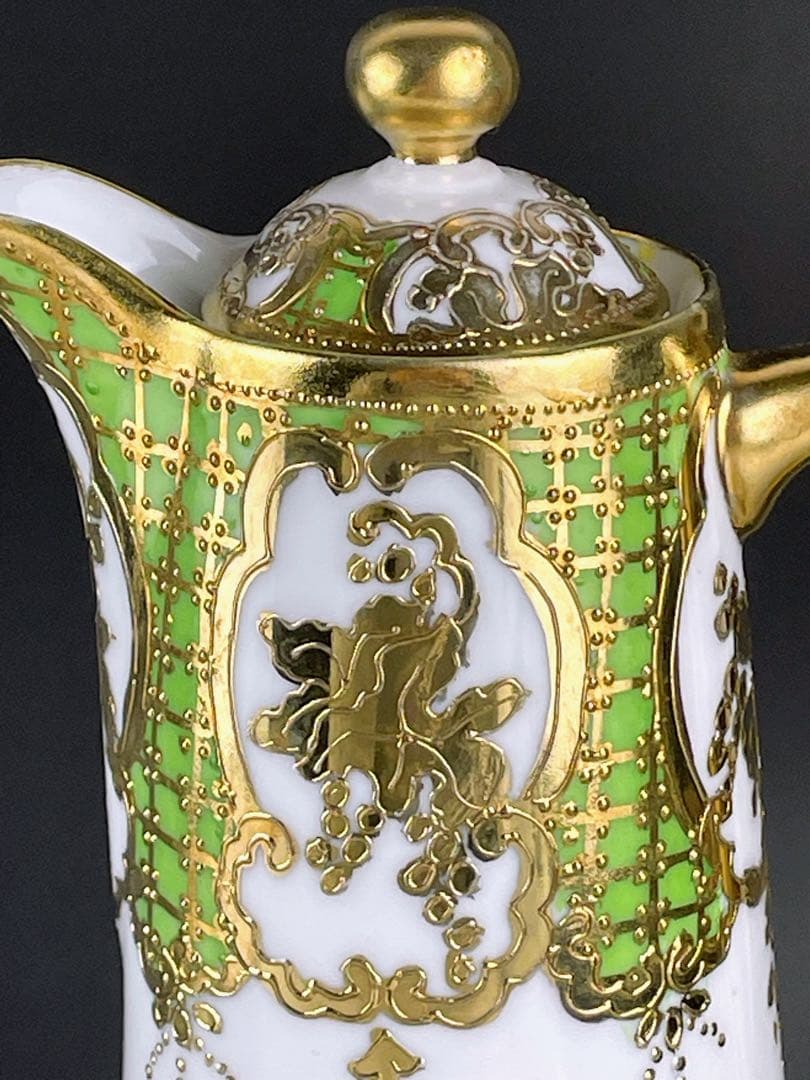 オールドノリタケ ティーセット 25.4㎝ チョコレートポット カップ＆ソーサー