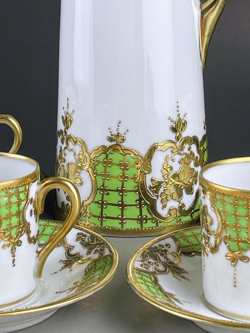 オールドノリタケ ティーセット 25.4㎝ チョコレートポット カップ＆ソーサー