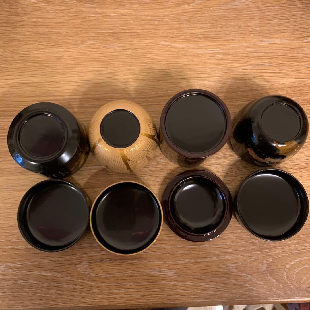 春の野・白塗 平網・金林寺 鳴子・黒塗 老松/四季棗！『宮田宗景』造　129