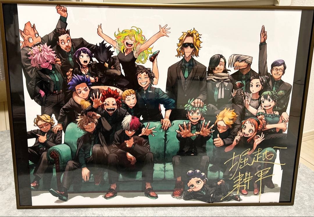 ヒロアカ リッチポスター最終回扉絵 A3額縁付き