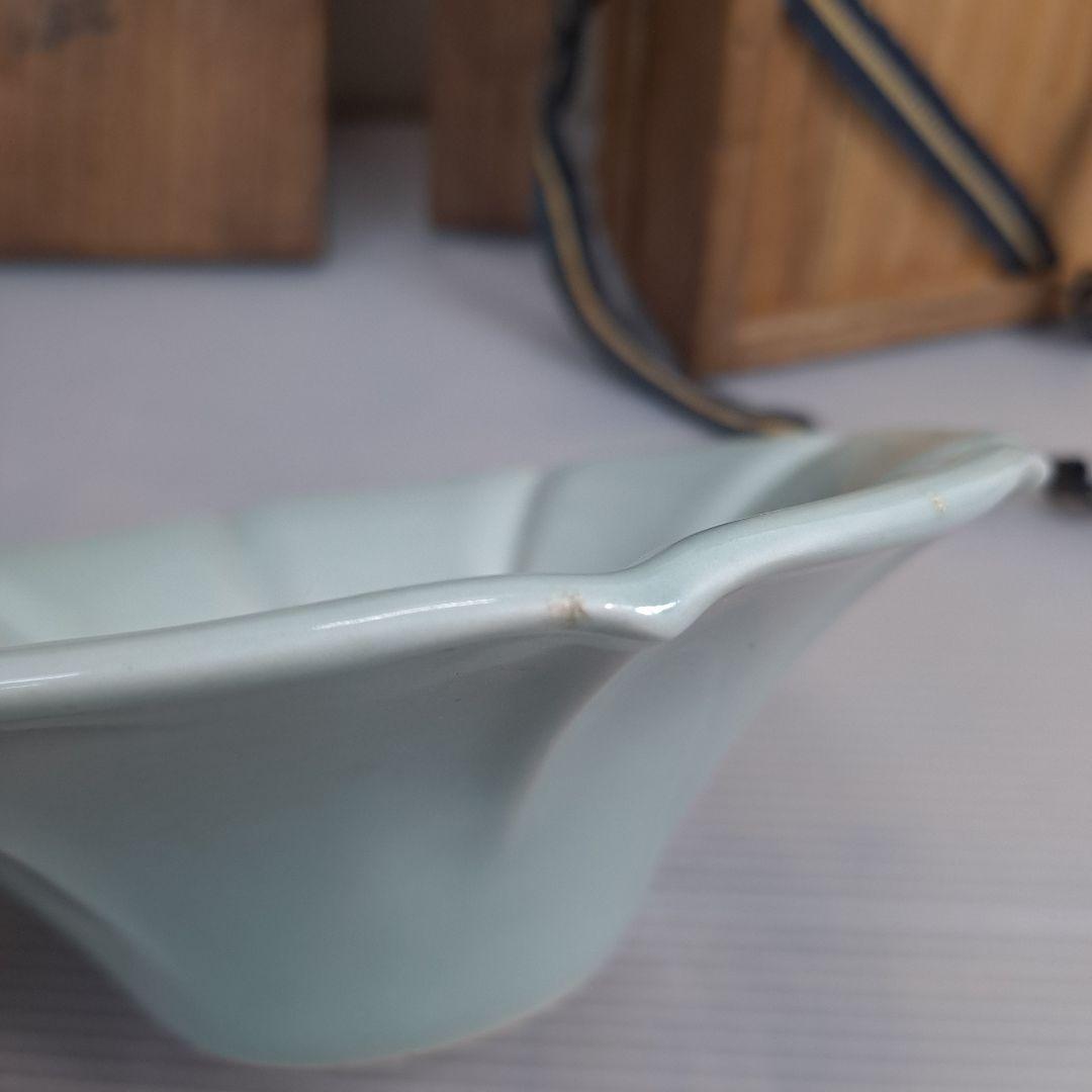 花型 香枦 骨董 白磁 青磁