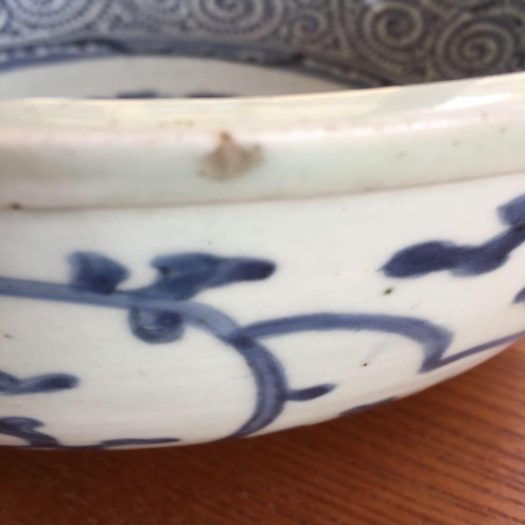 たこ唐草 大鉢 江戸中期