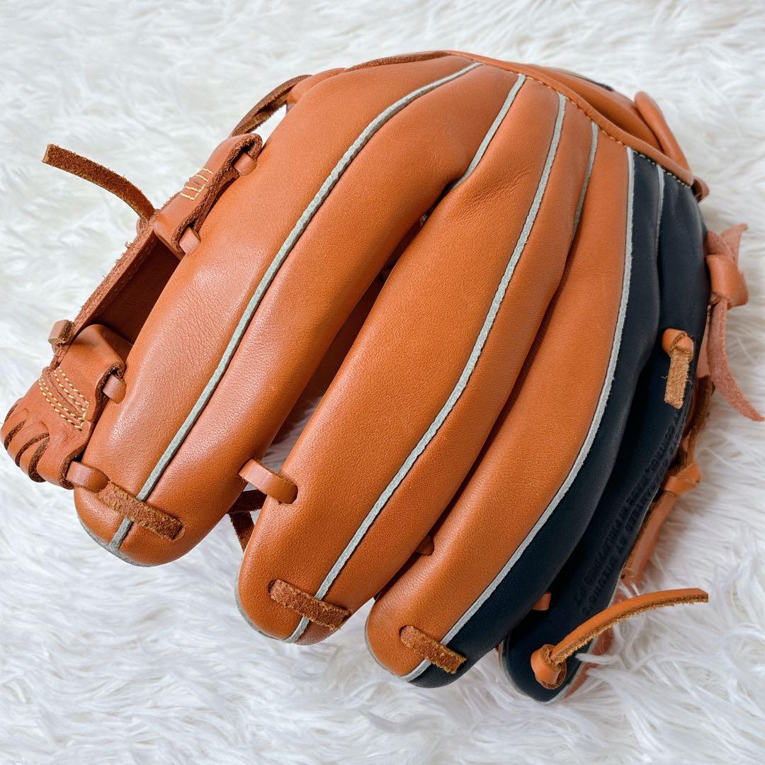 【良品】MIZUNO Select 9 軟式グローブ オレンジ×ブラック 内野手