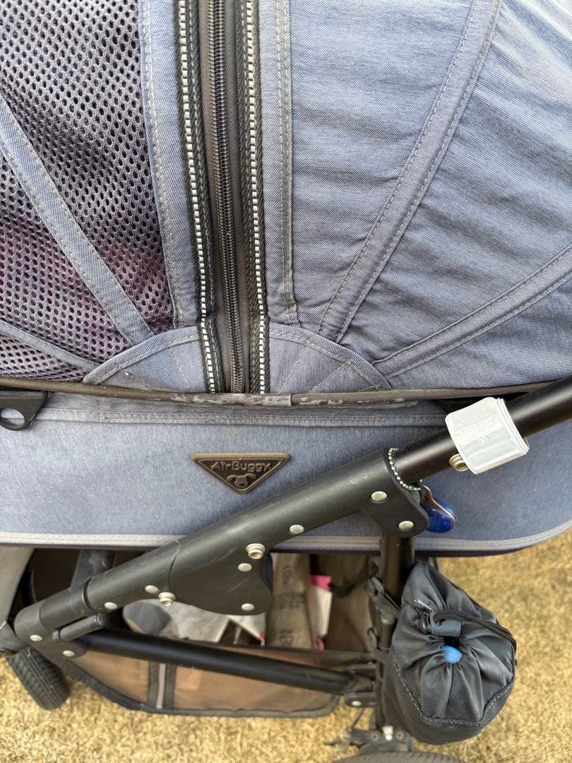 エアバギー☆ドーム2 ラージ　テクスチャーデニム&ブラック　ペットカート