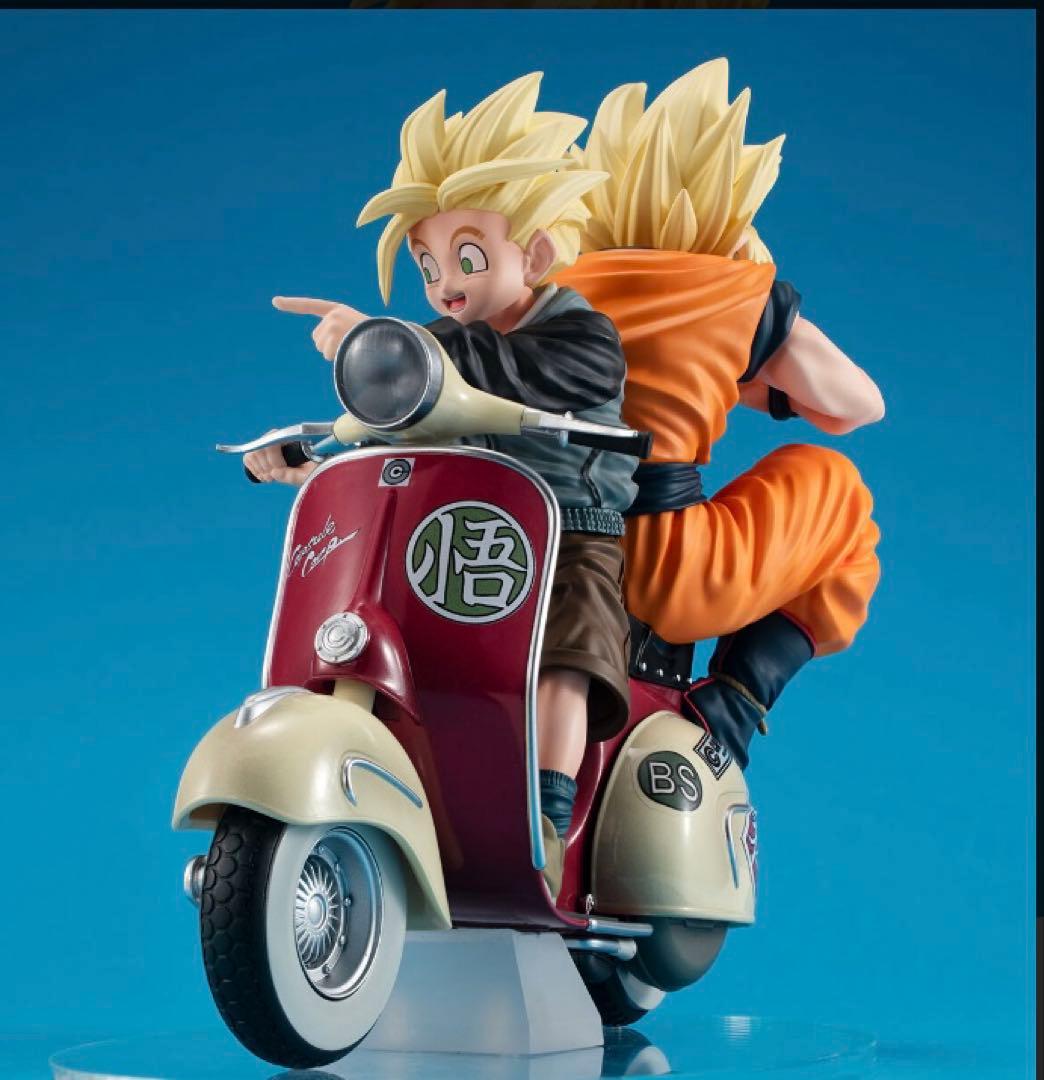 ドラゴンボール　デスクトップリアルマッコイ　孫悟空&孫悟飯&バイク　フィギュア