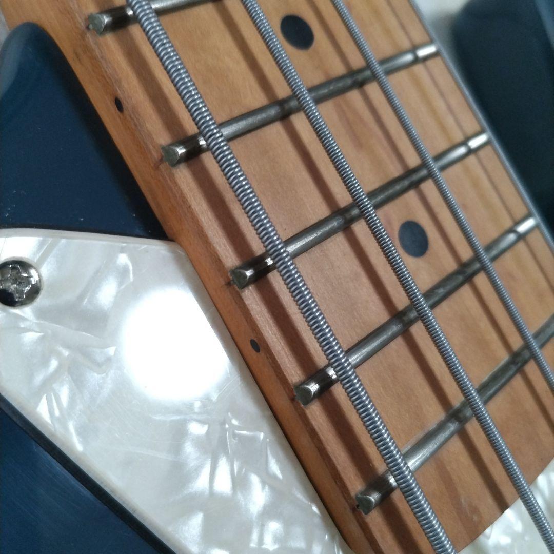 ダークブルー ジャズベーススタイルエレキベース