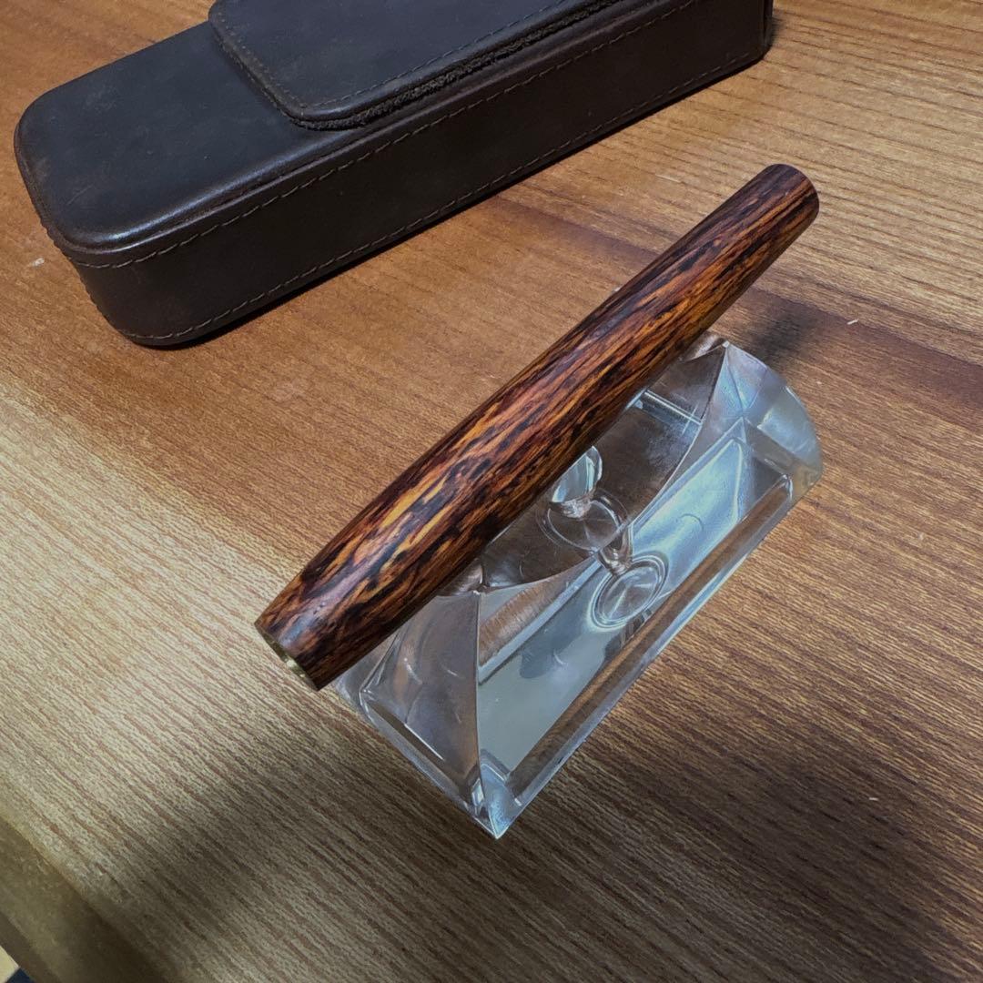 461ペン工房翌檜　極上　黄花梨　変わり杢　木軸シャーペン　ボールペン