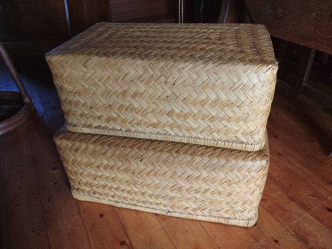 古民具 こうり レトロ　竹行李 柳行李 収納箱 衣装箱 小物入れ 雑貨