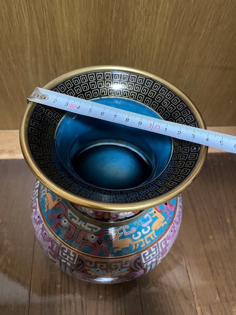 七宝花瓶　美品