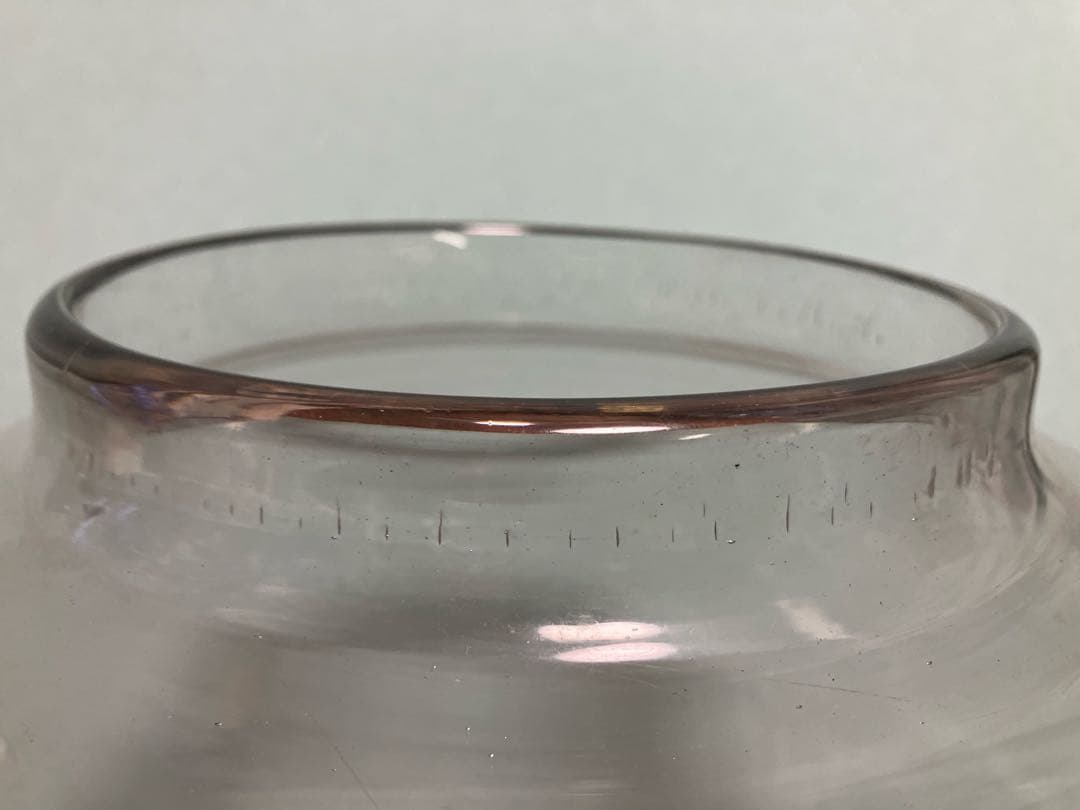 大正時代の丁寧仕上げの銅製蓋付き地球瓶◇菓子瓶◇駄菓子瓶◇時代物◇レトロガラス