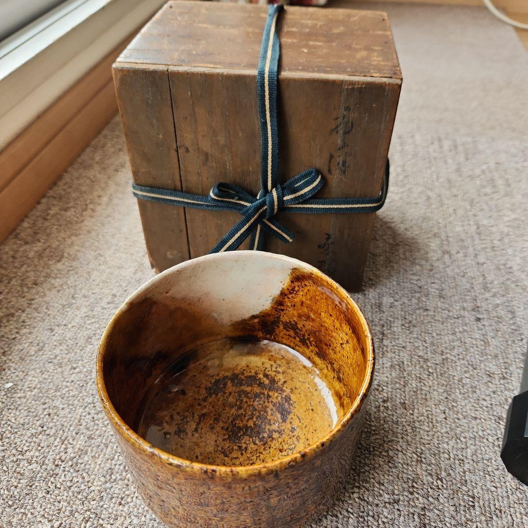 古い唐津筒茶碗