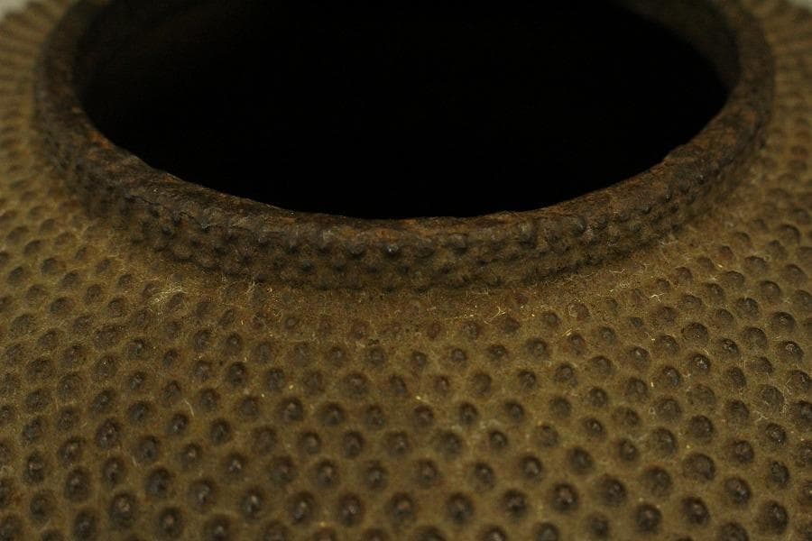 茶道具 霰丸釜 鉄釜 箱入 710