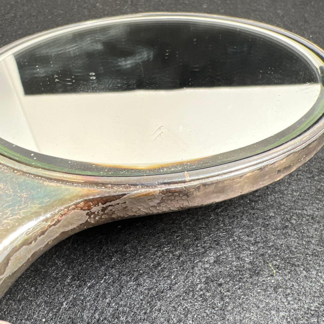 専用　sterling刻印　竹図手鏡　440g 東Y7-1223☆2Fトコチサ