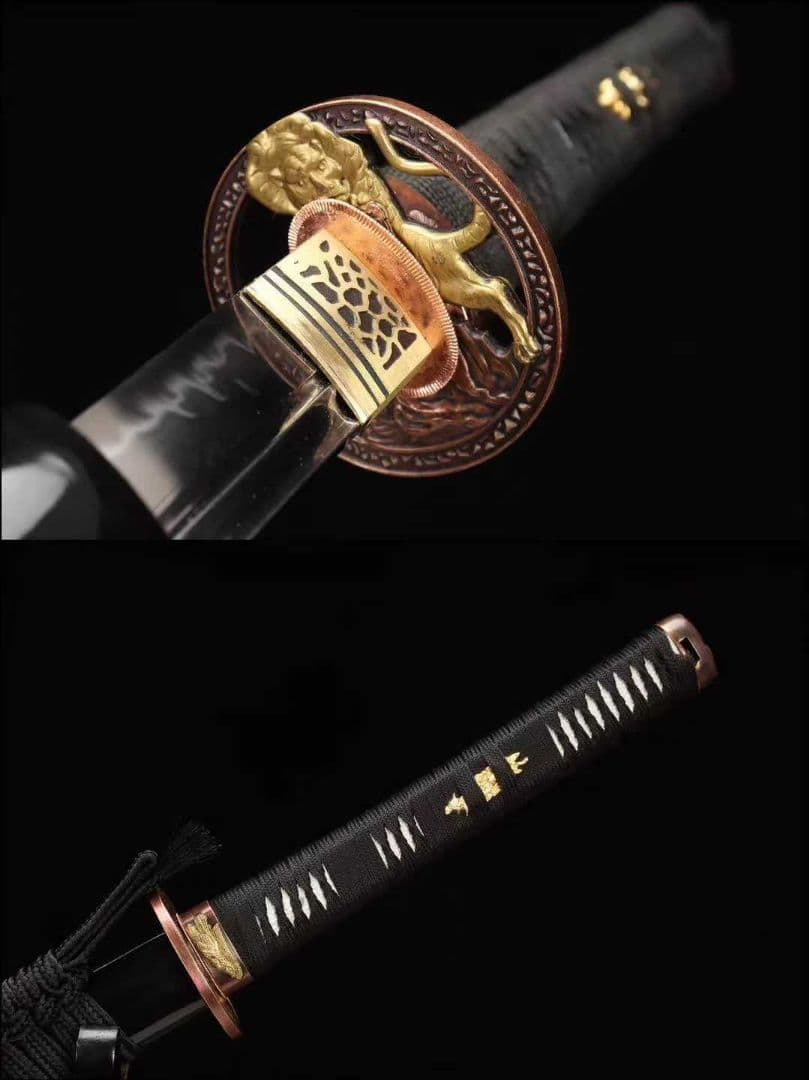 【鵜首造武士刀】古兵器 刀装具 日本刀　模造刀 居合刀 武士道 鑑賞用 美術刀