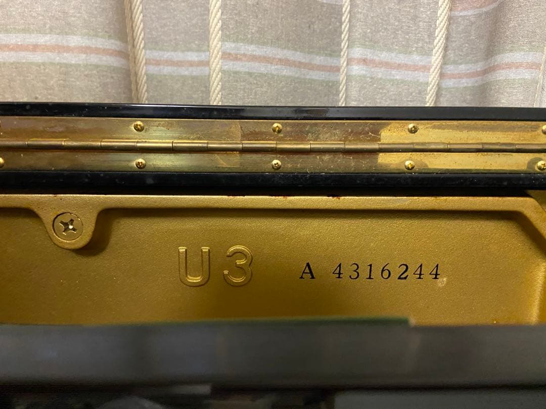YAMAHA U3 アップライトピアノ 黒色 椅子付き