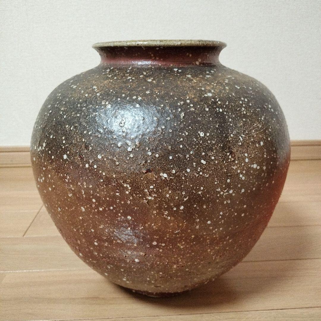 信楽焼【星野亨斉 造】 陶器・壺・花瓶 高30cm 直径30cm 6.1キロ特大