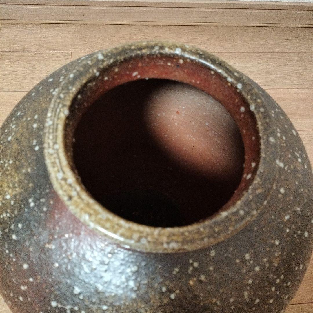 信楽焼【星野亨斉 造】 陶器・壺・花瓶 高30cm 直径30cm 6.1キロ特大