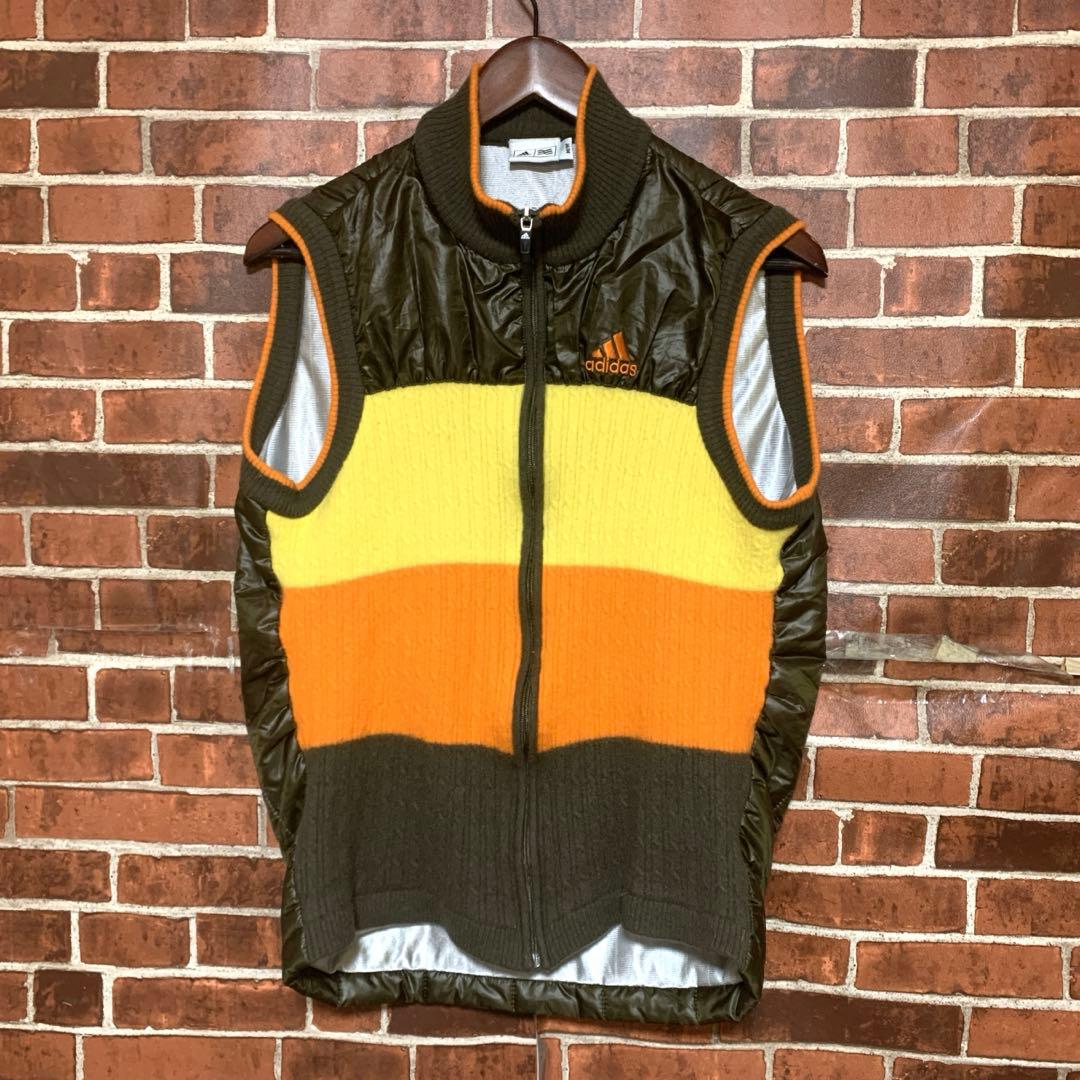 adidas★アディダス★マルチカラー★ウール★ナイロン★ゴルフ★ベスト★古着