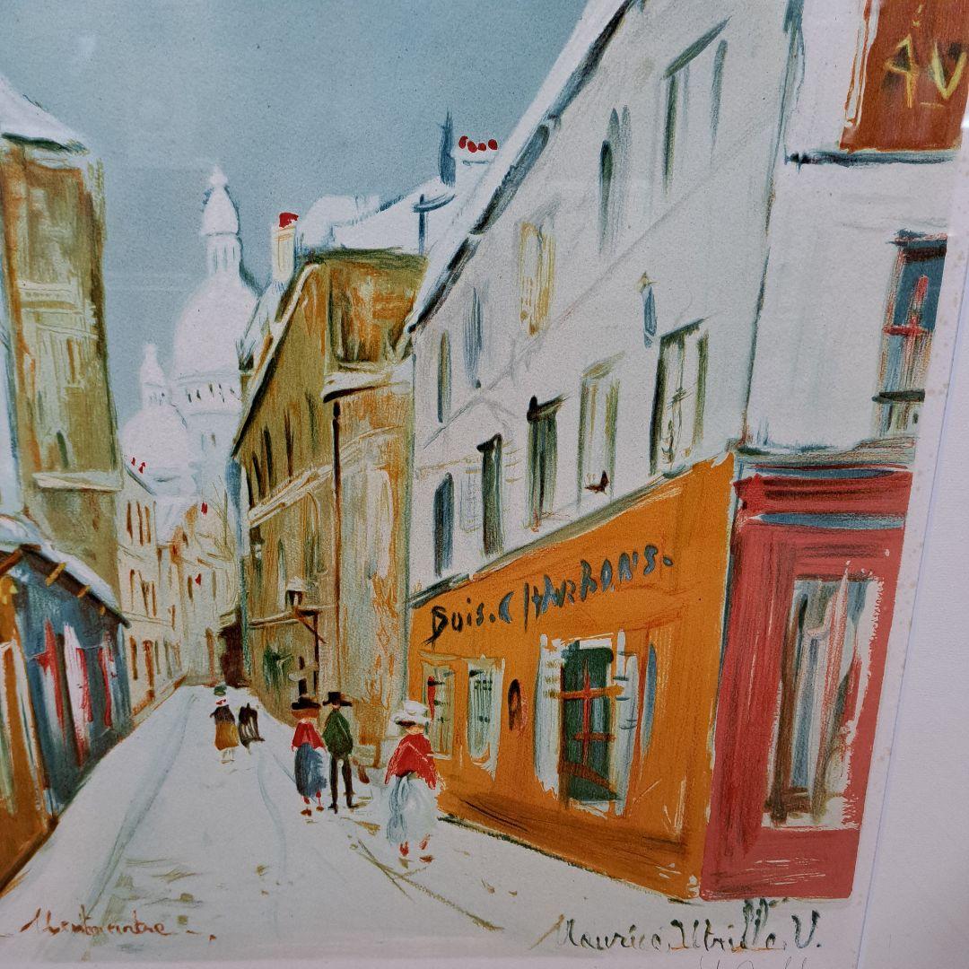 モーリス・ユトリロ　リトグラフ　モンマルトルのサクレクール　版画　エンボスあり