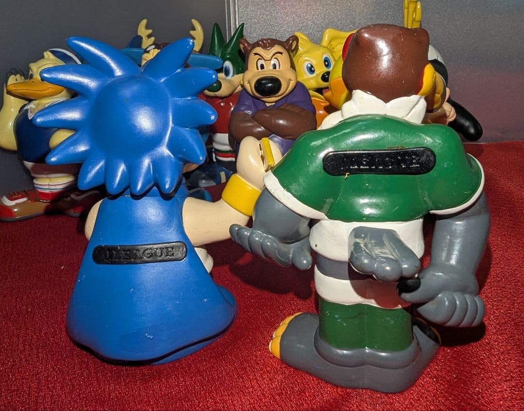 ジャンク Jリーグ マスコット 人形 ソフビ貯金箱 フィギュア 14体