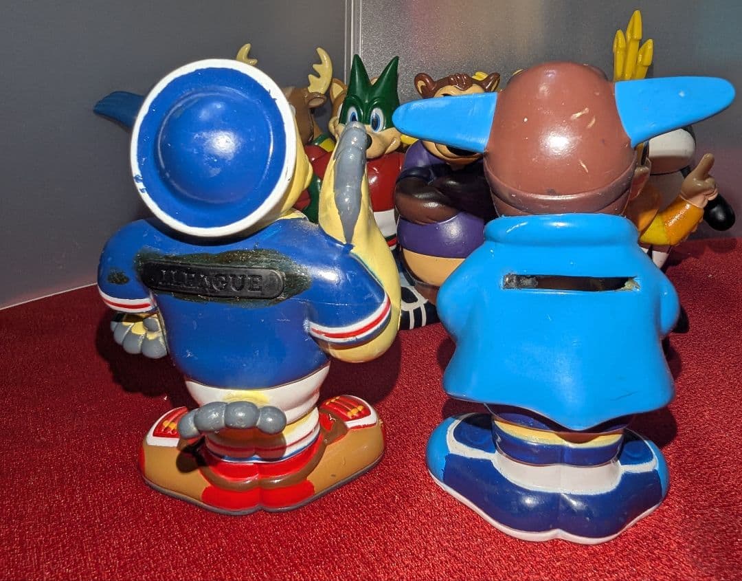 ジャンク Jリーグ マスコット 人形 ソフビ貯金箱 フィギュア 14体