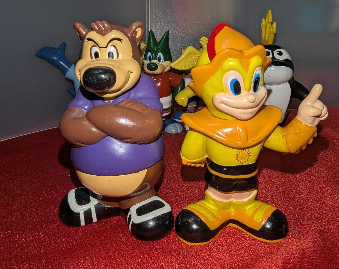 ジャンク Jリーグ マスコット 人形 ソフビ貯金箱 フィギュア 14体