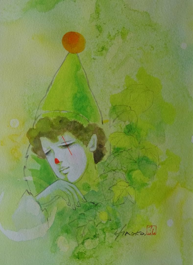 ・作者名：近藤弘子・画題：メモリー・技法：水彩画（原画）