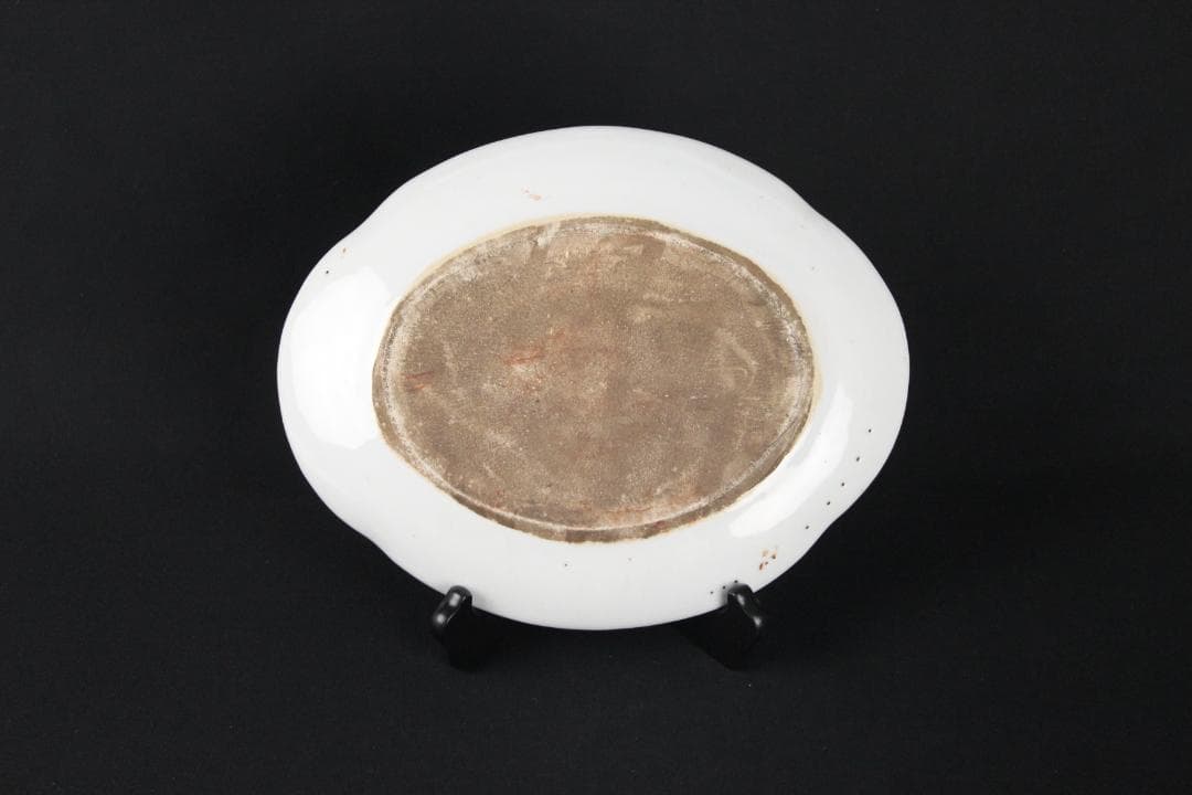 中国　粉彩錦江秋色図　牡丹水鳥文皿　畢伯濤作款　清　民国期　景徳鎮窯　Eo5-5