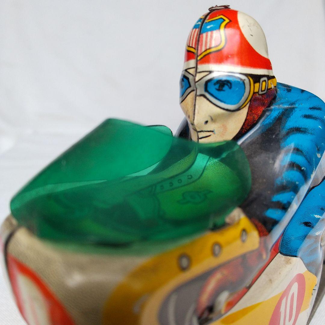 オートバイ ブリキ レーサー No.10 バイク レトロ ビンテージ 古い 玩具