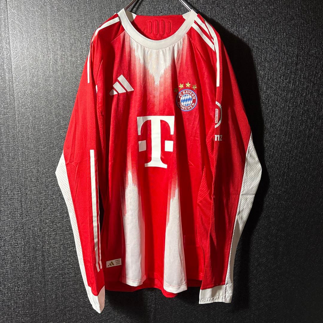 【★バイエルン】 adidas サッカー 最新 ユニフォーム 長袖 赤 2XL