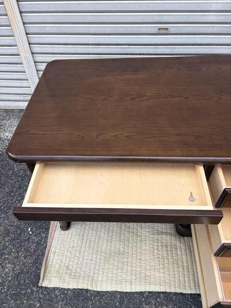 Karimoku カリモク 書斎机 デスク 片袖机 勉強机 木製 ブラウン