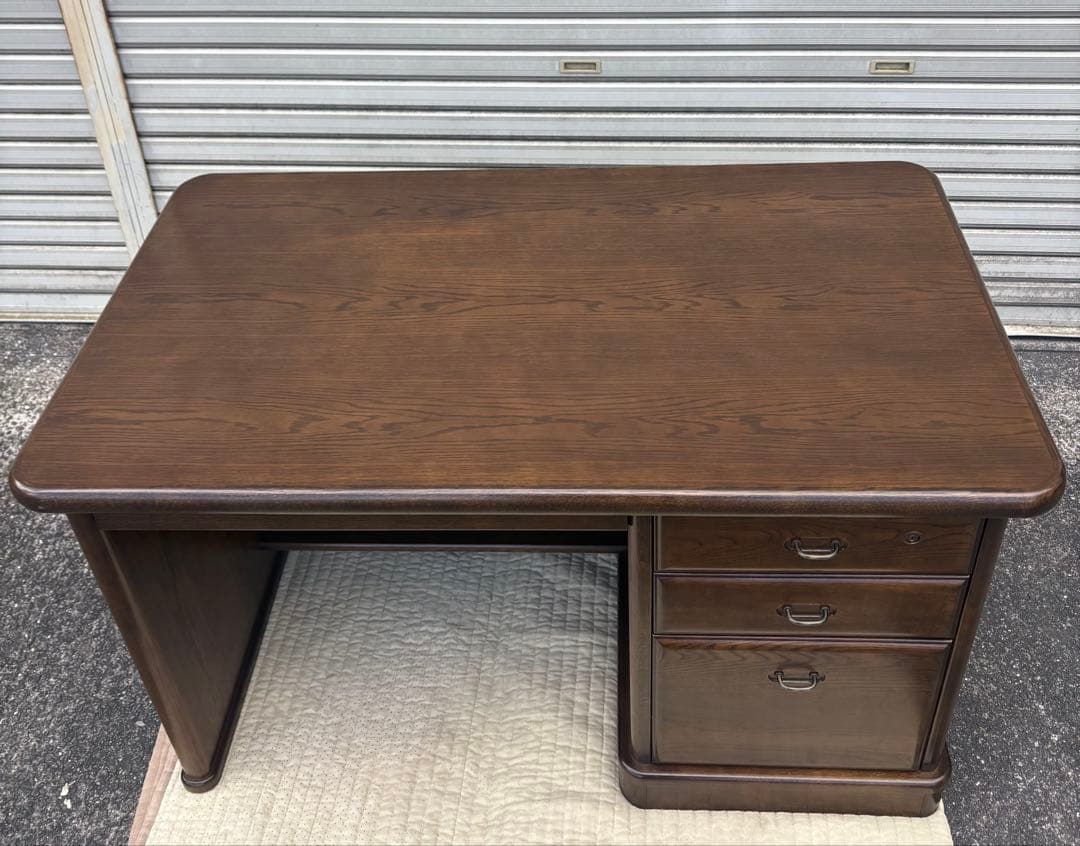 Karimoku カリモク 書斎机 デスク 片袖机 勉強机 木製 ブラウン