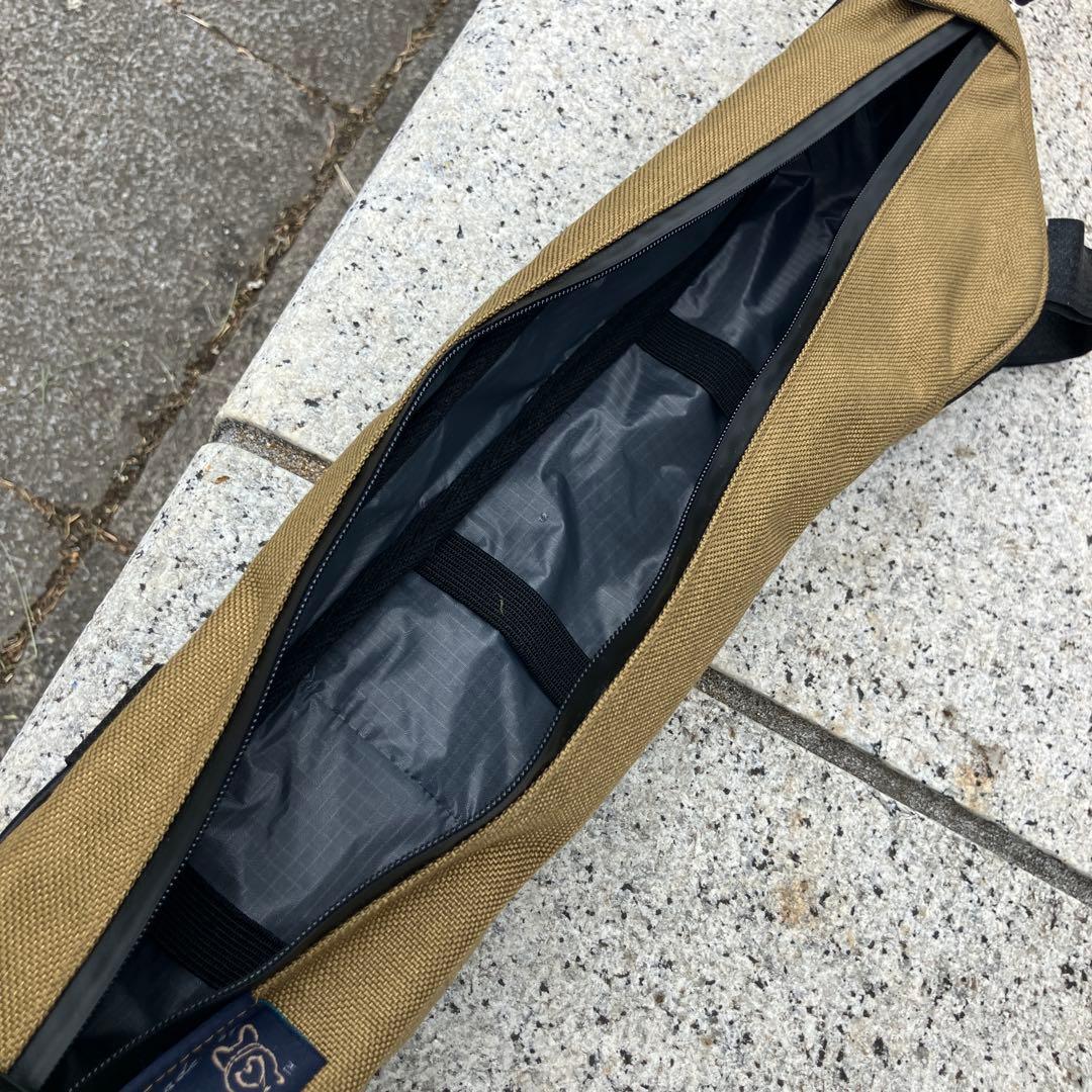 ハンドメイドフレームバッグ　コーデュラ1000 コヨーテ　43.5cm