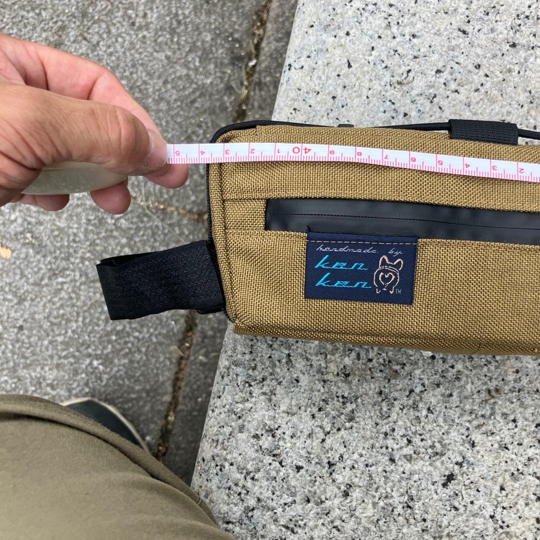 ハンドメイドフレームバッグ　コーデュラ1000 コヨーテ　43.5cm