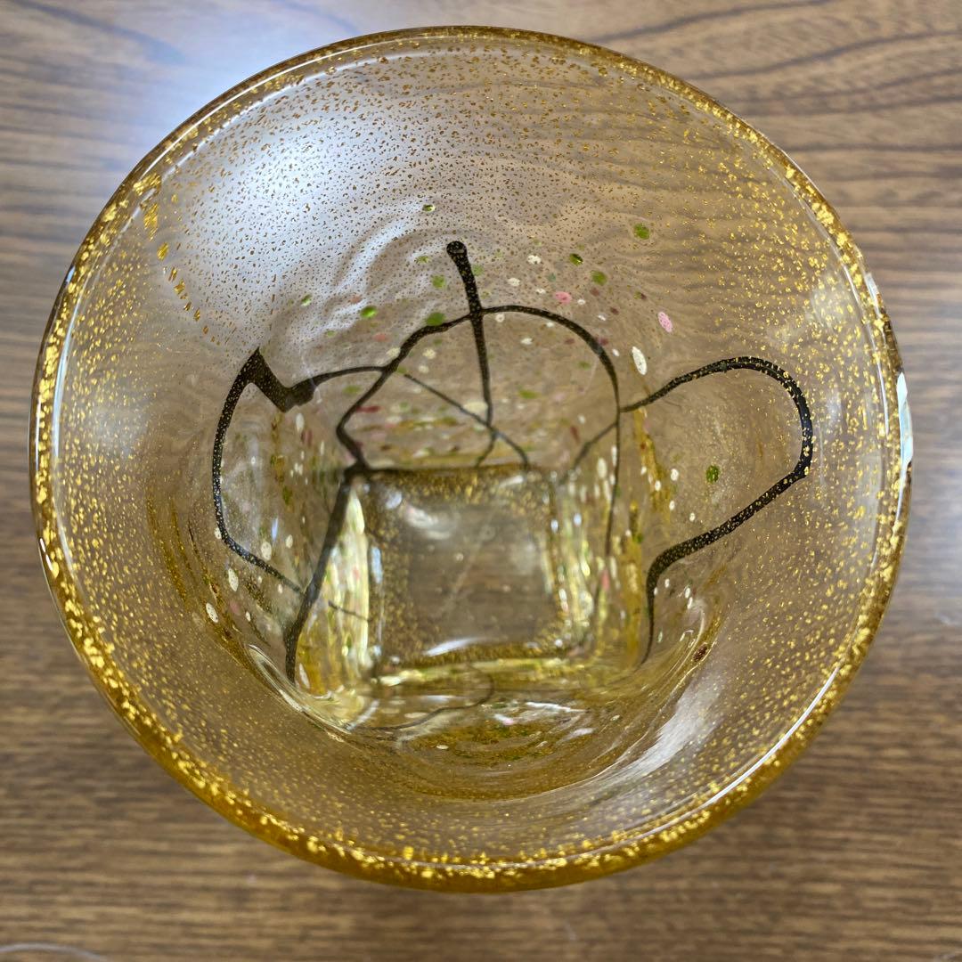 グラスアート　クロキ　黒木国昭　光琳　グラス　タンブラー　1客　金彩　水割り