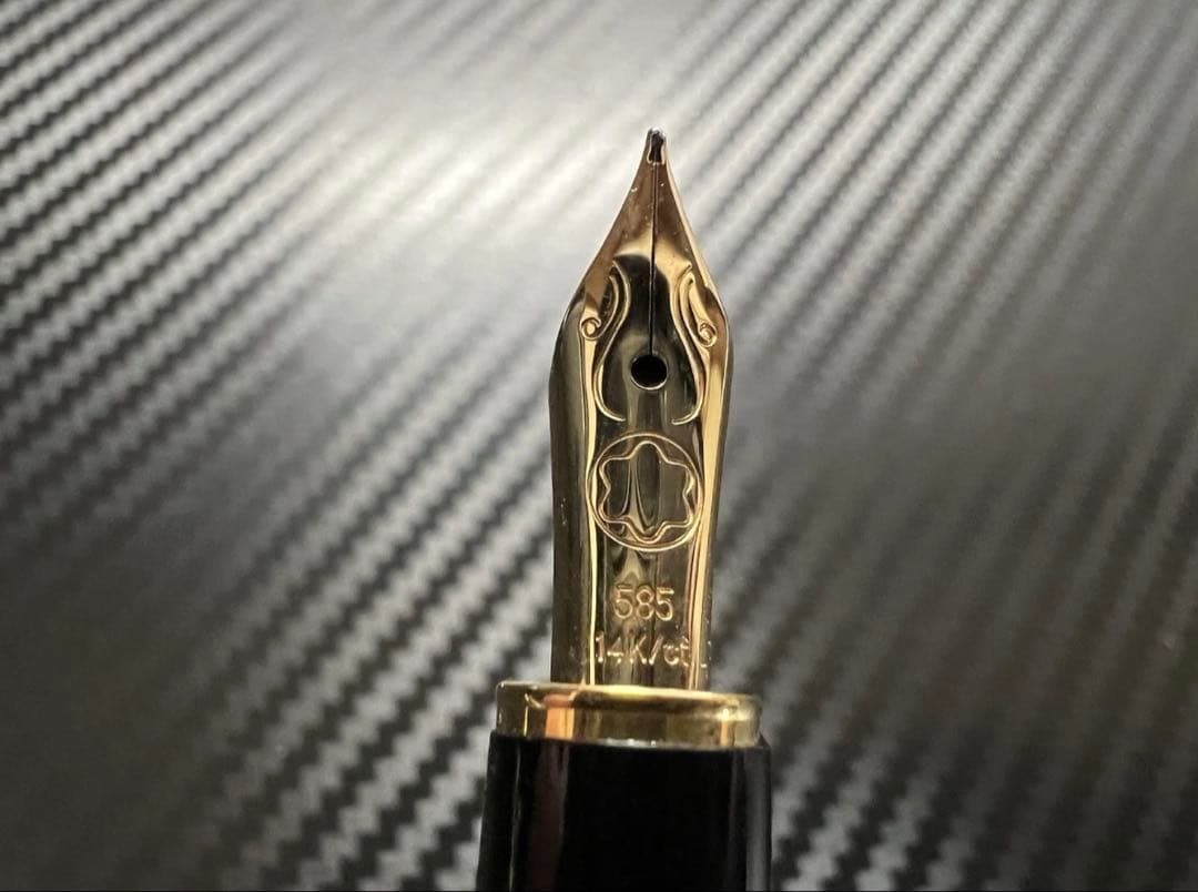 極美品 モンブラン ノブレス F 細字 オブリージュ ダークブルー 万年筆