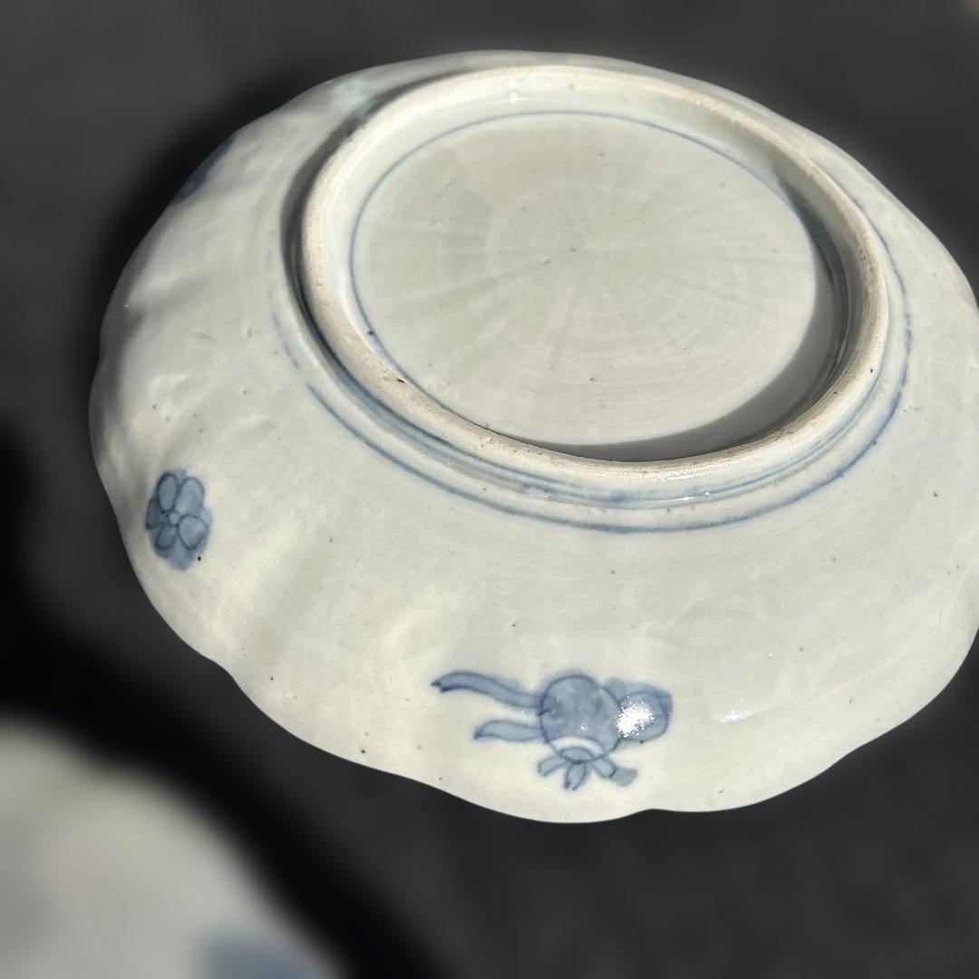 古伊万里　染め錦金彩皿　7寸×2枚。