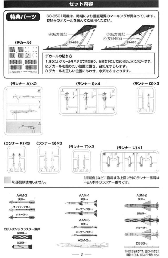 技MIX 1/144 F-2A&空自ウェポンセット （501号機）ALC02