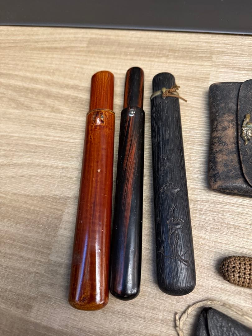 1525   時代物　煙道具　煙草入れ　まとめ売り　骨董品