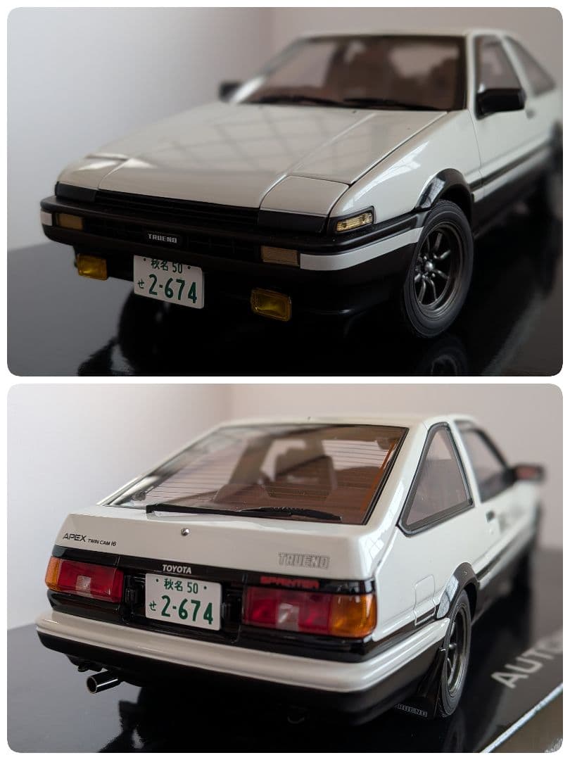 オートアート 頭文字D-覚醒-トヨタ スプリンタートレノ(AE86)1/18