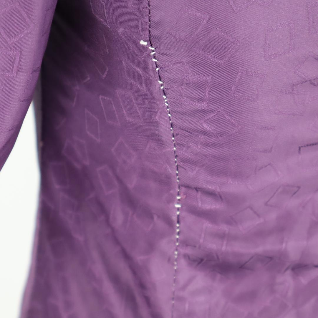 【美品 フラメンコ衣装】光沢パープル×柄×レース地 ドレス Flamenco