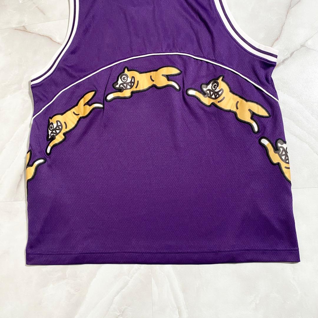 A17234 美品 アイスクリーム ランニングドッグバスケユニフォーム 紫 XL