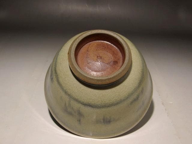 膳所焼　安南写雲錦絵茶碗　淡々斎花押の逸品 s397