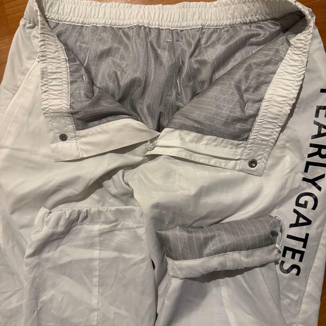 防寒　蓄熱素材　パーリーゲイツ　パンツ　XL〜XXL相当 白　ホワイト　裏地付