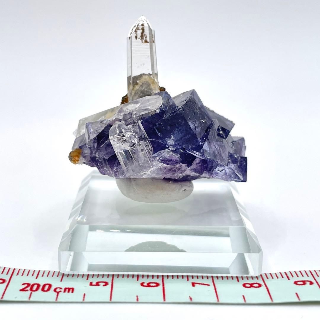 中国 ヤオガンシャン産 フローライト/水晶 共生 鉱物標本